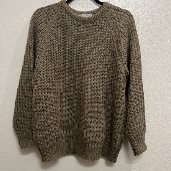 Vintage Taupe Brown Open Knit Chunky Oversized Pullover Sweater - Picture 11 of 11